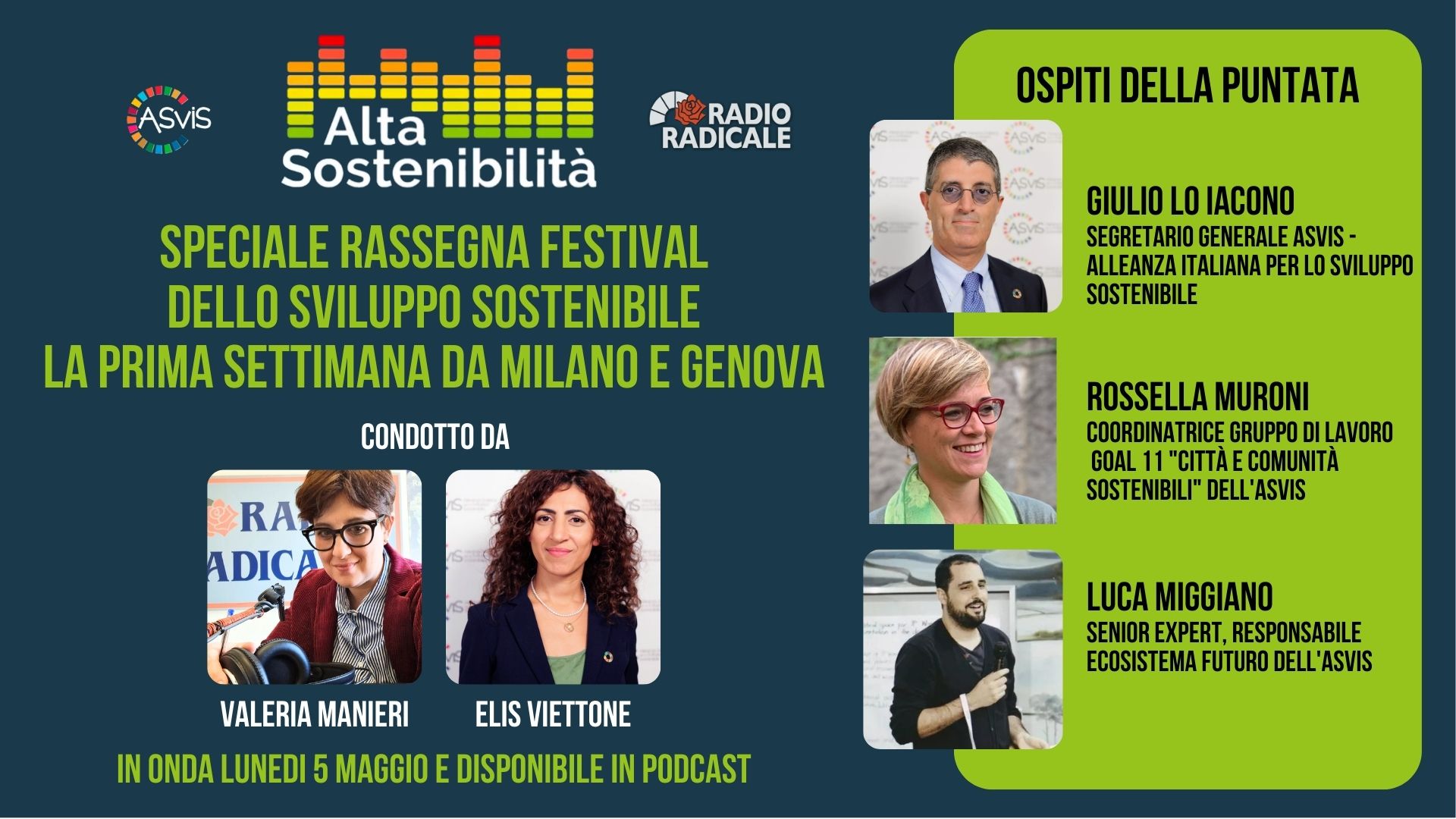 Speciale rassegna Festival dello Sviluppo Sostenibile: si parte da Milano e Genova Speciale rassegna Festival dello Sviluppo Sostenibile: si parte da Milano e Genova