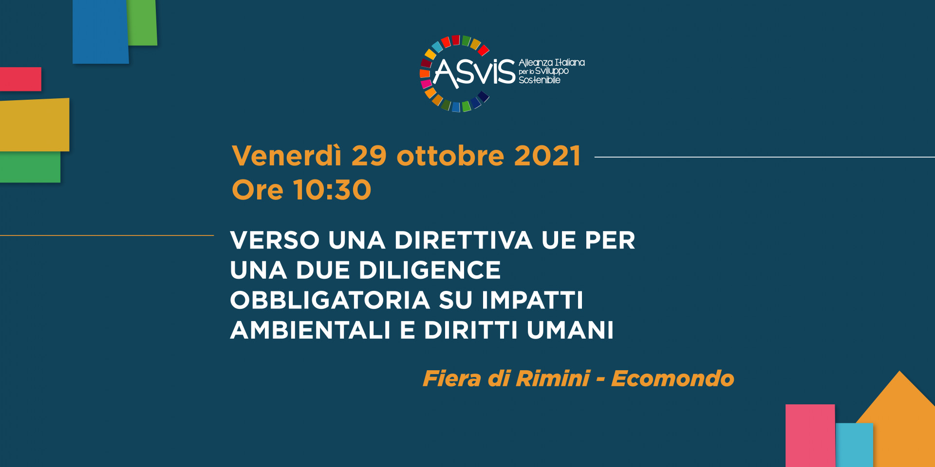 L’evento ASviS a Ecomondo: la due diligence su impatti ambientali e diritti umani