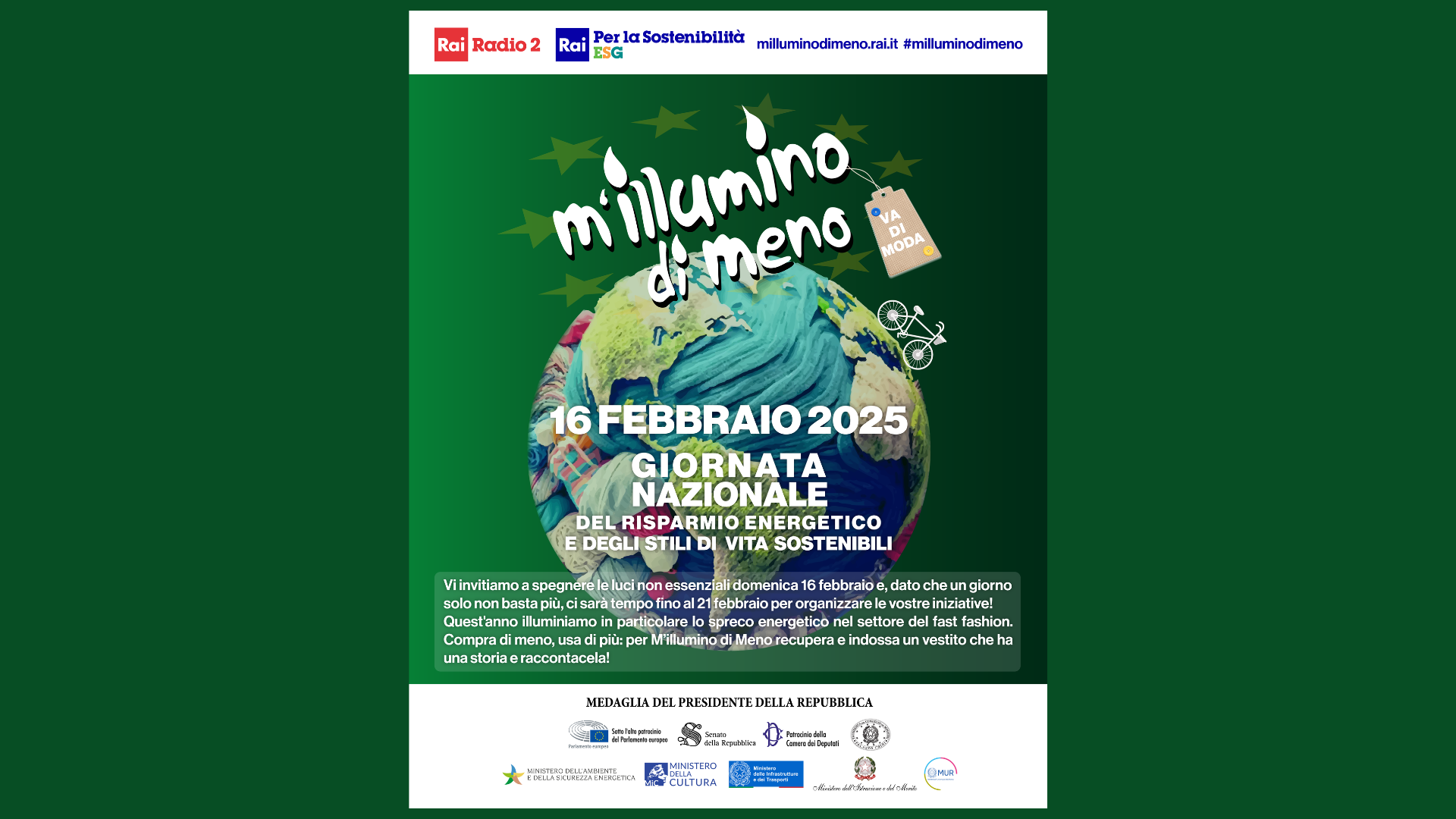 M’illumino di meno 2025: le novità dell’edizione e le azioni della rete ASviS