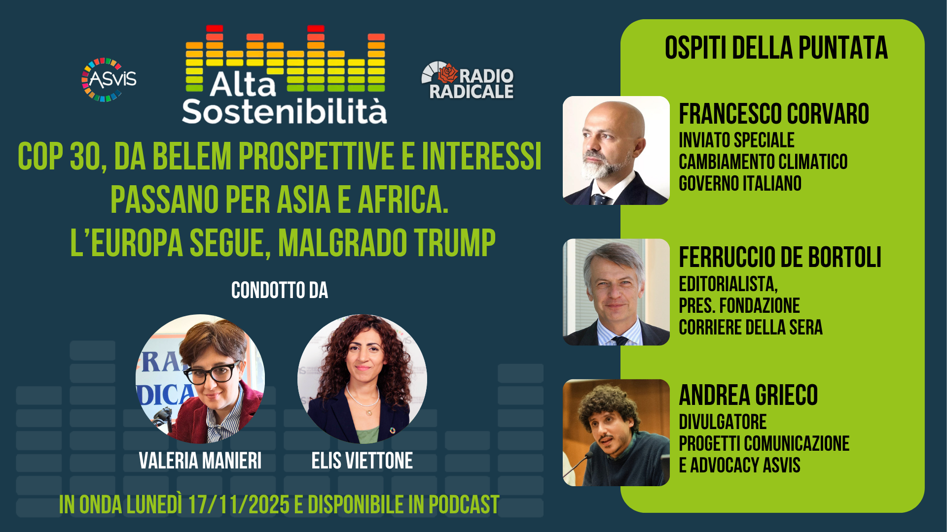 Cop 30, da Belem prospettive e interessi passano per Asia e Africa. L’Europa segue, malgrado Trump <center>ALTA SOSTENIBILITÀ. Cop 30