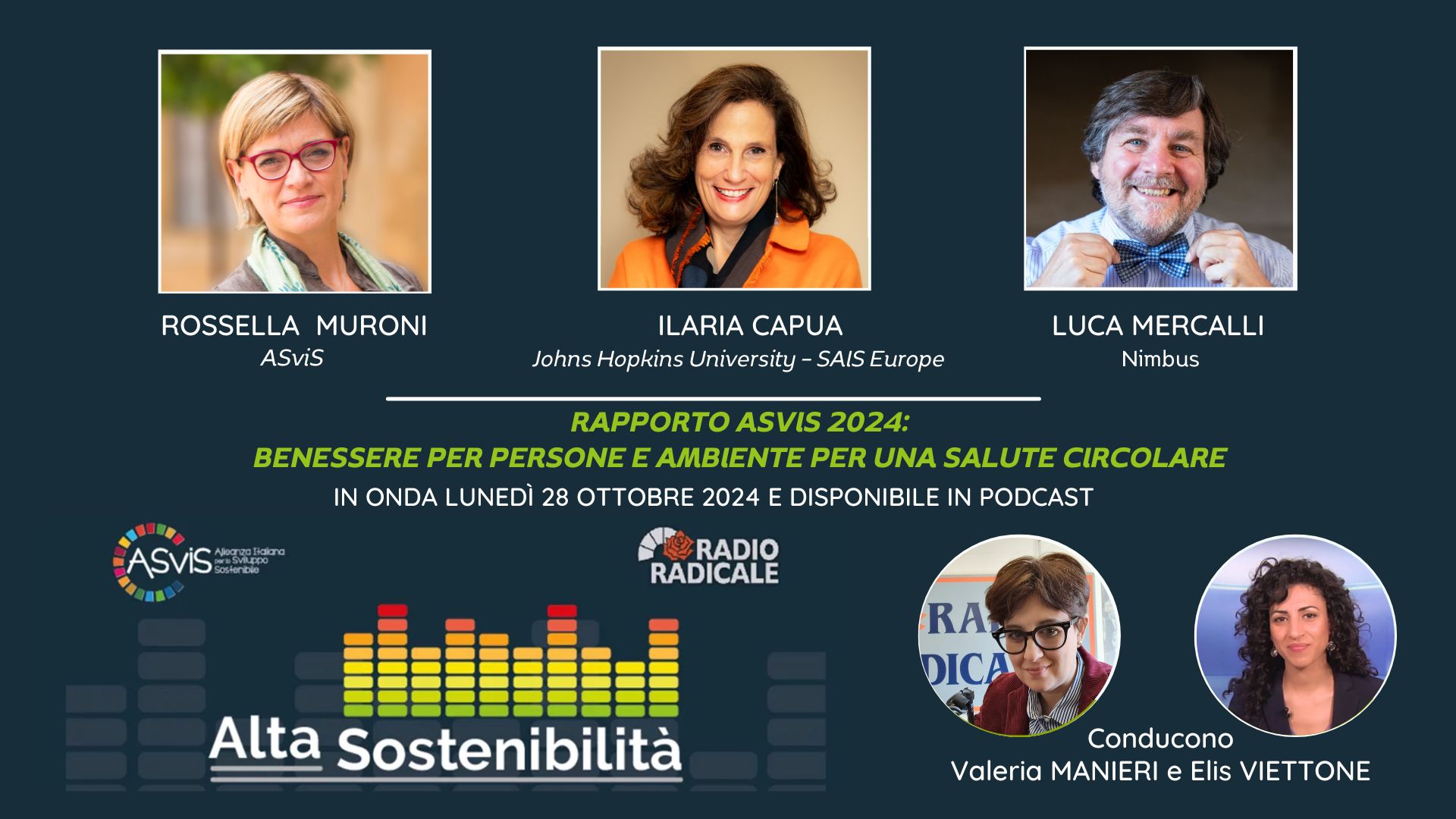 Rapporto ASviS 2024: benessere per persone e ambiente per una salute circolare PODCAST <br> Il benessere per le persone e l'ambiente per una salute circolare