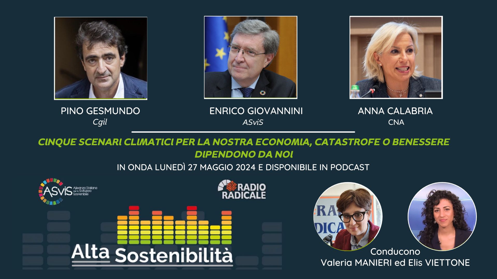 Cinque scenari climatici per la nostra economia, catastrofe o benessere dipendono da noi Cinque scenari climatici per la nostra economia