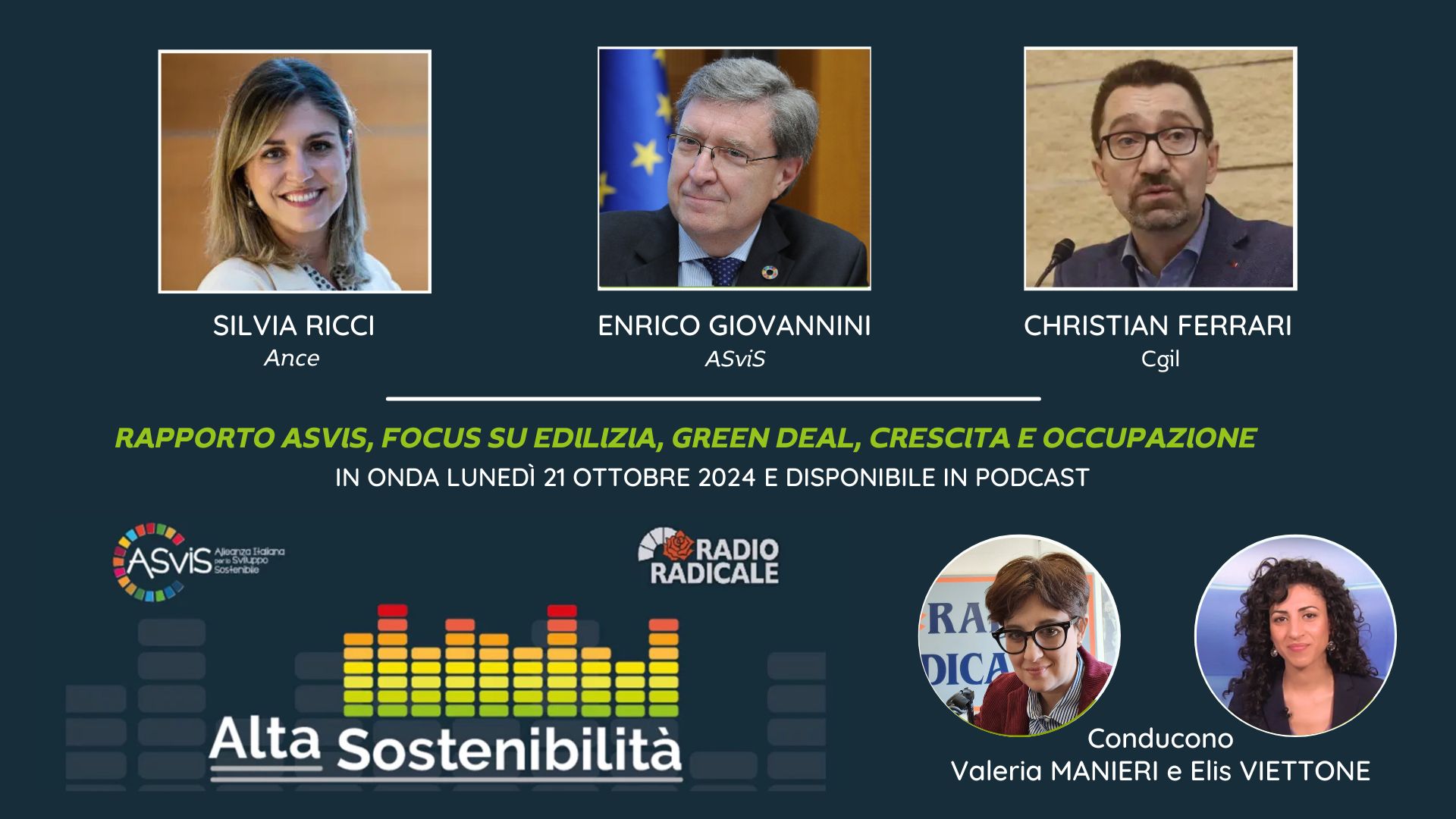 Rapporto ASviS, focus su edilizia, Green deal, crescita e occupazione PODCAST <br> Focus su edilizia