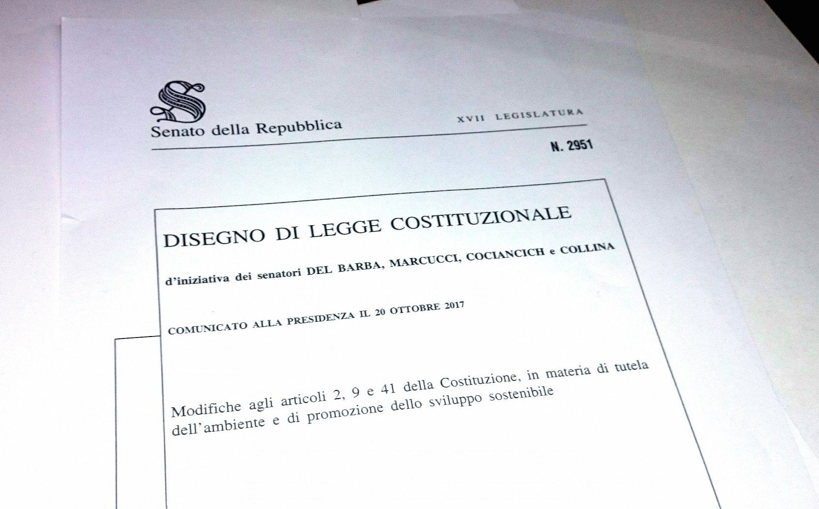 La prossima legislatura deve mettere lo sviluppo sostenibile nella Costituzione