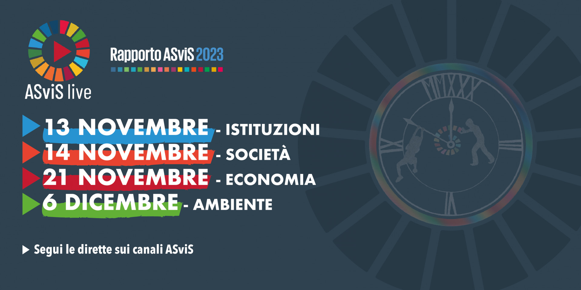 Un Goal al Giorno e quattro ASviS Live per approfondire il Rapporto ASviS 2023