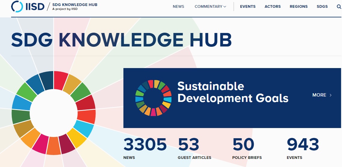 Nasce “SDG Knowledge Hub”, piattaforma online sugli SDGs Nasce “SDG Knowledge Hub”